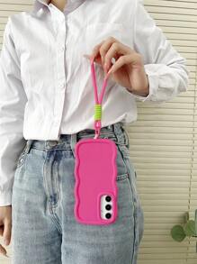 1 件蓬松波浪棉花糖设计手机壳，适用于 16 Pro Max、Galaxy A14 5G、S24 Ultra、Redmi Note 9 4G，秋冬