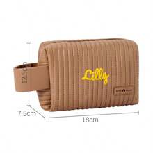 حقيبة مكياج مخططة من جلد البولي يوريثان مخصصة، حقيبة تخزين مخصصة للأحرف الأولى للفتيات، حقيبة أدوات تجميل محمولة للسفر، حقيبة غسيل كبيرة السعة، حقيبة تجميل مطرزة، هدية وصيفة العروس، هدية للأم، هدية عيد ميلاد، هدية لصديق ومعلم، هدية عيد الميلاد/العطلات، هدية نسائية مخصصة، ذكرى سنوية، عيد الميلاد، عيد الأم، هدية عيد الحب