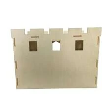 带宽敞阳台的兔子屋，可拆卸隐藏式游戏屋，隐藏式城堡塔玩具，适合兔子、豚鼠、仓鼠、龙猫、沙鼠等动物 - 彩色 - 查看 4