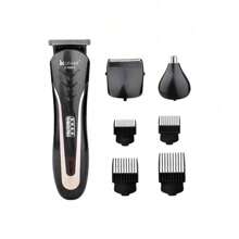 3 In 1 Electric Beard And Hair Shaver, Multifunctional Waterproof Grooming Kit For Men, Electric Beard Trimmer With Razor, Rechargeable With Power Indicator, Multifunctional Beard, Nose And Hair Trimmer - 黑色 - 查看 3