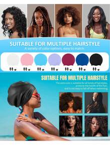Long Hair Swim Cap - Swimming Caps For Women Men - Extra Large Swim Caps - Waterproof Silicone Swim Cap - Dreadlocks Braids Afro Hair Extensions Weaves, Beach Essentials, Beach Accessories, Pool Float - Multicolor - View 1