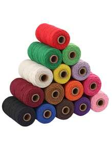2 mm*100 m Corde de macramé, fil naturel épais, corde tressée synthétique filée au cœur, corde de macramé à 4 torons pour suspensions murales, accroches, DIY, décorations de la maison, emballages cadeaux
