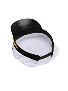 Casquette de marin blanche mignonne brodée avec d'autres broderies naturelles, faite en acrylique, convenant à toutes les saisons