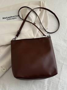 2025 Year Round Casual Commute Tote Bags For Women, Solid Color Bucket & Shoulder Messenger Bags, Popular Fashion Handbags