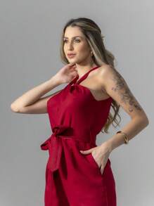 Tailored Overalls M3094 - Burgundy - View 8