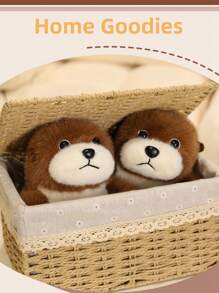 1 pièce Peluche douce et réaliste de 23 cm (9,05 po) représentant un loutre mignon. Poupée de loutre de mer super douce pour les enfants, jouet en peluche de loutre pour les filles