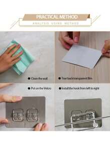 1pc Dishcloth Towel Holder With Hook For Kitchen