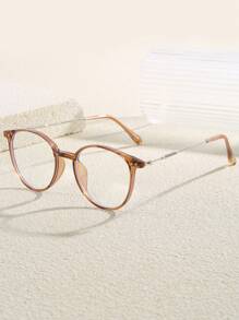 1 件休闲 PC（聚碳酸酯）新款铆钉设计平光镜片眼镜，时尚街头风格高端外观，适合所有季节