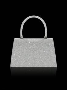 Elegante y encantadora cartera con solapa de strass brillante, bolso de noche exquisito para mujeres, combinado con un set de 3 piezas de joyería de strass brillante que incluye un collar, pulsera y aretes de strass de lujo y exquisitos. Adecuado para vestidos de boda, fiesta, graduación. Perfecto para mujer en fiestas, bodas, cenas y banquetes.