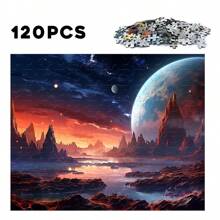120/500/1000pcs Challenging Jigsaw Puzzle - Space Fantasy Landscape Pattern, Perfect Intelligence Challenge Game, Ideal Choice For Puzzle Enthusiasts - Multicolor - View 2