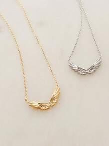 1pc S925 Sterling Silver Creative Angel Wings Pendant Necklace, Elegant & Versatile, Great Gift For Women Daily Wear And Festivals