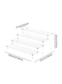 1 pièce Présentoir de gâteau/bureau transparent en acrylique, support de rangement polyvalent pour figurines d'action, parfums, cosmétiques, gâteaux et ornements