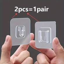 6/14/20个装强力粘钩，易于安装的实用挂钩 - 防水塑料壁挂式，无痕夹，无需钻孔，用途广泛，适用于浴室、厨房、家居、墙面装饰、电话挂钩、路由器挂钩、插座挂钩、相框挂钩、遥控器挂钩等。 - 多功能挂钩，适用于卧室、办公室，时尚实用。 - 彩色 - 查看 9