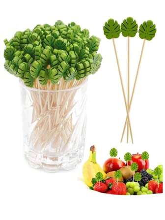 200 件/100 件/50 件/20 件创意水果串，水果签，适用于派对活动、蛋糕、零食、派对装饰、节日装饰