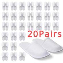 Disposable Slippers 10/20 Pairs Of Closed-To Bathroom Slippers Suitable Suitable Home Guest Hospitality Shoes Cheap SPA Insulation,Galentines,Puppy,Carnival,Party Decorations
