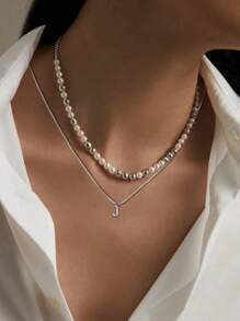 SYMFNY S925 Sterling Silver Initial Necklace 14K Gold Plated Dainty Letter A-Z Pendent Choker Necklaces For Women Jewelry Mother's Day Gifts