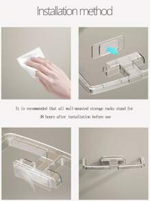 1pc Bathroom Non-Perforated Slipper Rack, Toiletries Storage, Shoe Organizer, Toilet Wall Mounted Drainage Rack