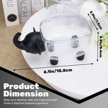 1 pieza Caja de almacenamiento con forma de elefante/oveja linda, organizador de cosméticos impermeable, decoración del hogar a la moda, caja de almacenamiento decorativa simple y práctica, regalo ideal para mujer en inauguración de casa o cumpleaños, apto para habitación, dormitorio, baño, Pascua, boda