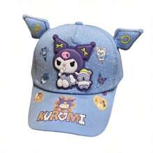 Sanrio 1 Stück Sanrio Cool Kuromi Hut, neuer süßer Cartoon-Charakter Baseball Cap, verstellbarer Sonnenhut für Damen, Sonnenschutz Hut, Baseball Mütze, UV-Schutz, maschinenwaschbar, Marke: Sanrio