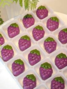 2 件套葡萄形月饼模具手压不粘绿豆冰淇淋卡通烘焙模具，烘焙工具套装 - 2片葡萄50g - 查看 7