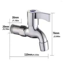 1PC/2pcs All Copper Washing Machine Faucet, Household Extended Extra Thick Quick Opening Faucet