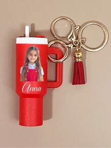 Personalized Mini Cup Keychain Pendant, Custom And Name, Making It A Unique Accessory Pendant, Including Storage Space, Portable Bag Pendant, Lipstick Storage, Portable Perfume Storage, Perfect Back-To-School And Gift Options,Customized Keychains & Accessories,Street Casual Chic,Apparel Accessories,Halloween Edit,Boyfriend,Girlfriend,Family,Friends,Trinkets, Vintage Leather - Multicolor - View 17