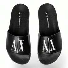Sandalia Armani Exchange A/X Negro/Blanco Casual Para Hombre - Blanco y Negro - Ver 4