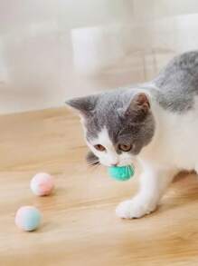 50 stuks kleurrijke interactieve pluche kattenliefhebber en kattenmoeder houden van speelgoedballen, kauwbestendige veer kattenliefhebber en kattenmoeder houden van trainingsspeelgoed, kattenliefhebber en kattenmoeder houden van en hondenliefhebber en hondenmoeder houden van entertainmentbenodigdheden
