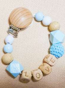 1 pieza Accesorio personalizado con clip y cadena, diseño personalizable, múltiples colores encantadores, material de madera, estilo Y2K, regalo pensado para familia y amigos, perfecto como regalo de Navidad o de vuelta al colegio