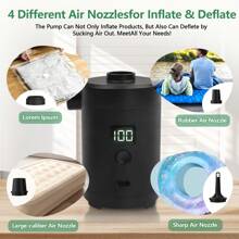 1pc Portable Wireless Electric Air Pump - Quick Inflator And Deflator For Air Mattresses, Inflatables, Floating Rings, Swimming Pools, Etc. - Compact, Lightweight, Rechargeable And Easy To Use