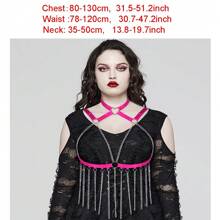 Gothic Punk Body Harness Bra For Women Sexy Lingerie Breast Hollow Cage Bra Harness Cupless Strappy Bralette Elastic Cage Harness Belly Belts Party Dance Rave Accessories Plus Size - Multicolor - View 10