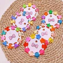 50 Pcs Mini Cute Hair Clips For Girls Colorful Rabbit Flower Crown Star Design Hairpin - Phối màu - Xem 9