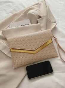 Bolso de sobre con relieve en colores contrastantes, bolso de muñeca simple y personalizado, adecuado para compras, carteras, compras, mujeres jóvenes, estudiantes universitarios, recién llegados y trabajadores de cuello blanco. Son muy apropiados para oficinas, universidades, trabajo, negocios, ir al trabajo, actividades al aire libre, viajes y salidas.