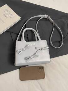 Letter Print Solid Color Fashionable Versatile Office Lady Handbag - Multicolor - View 10