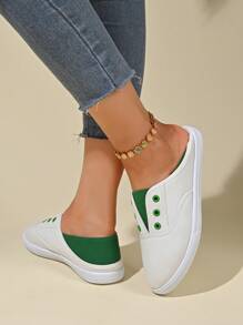 Damen Slip-On Lässig Sportschuhe, modisch & bequem für den Alltag, Badminton, Studentenkasual-Outfit, Sportschuhe