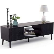 TV Stand Entertainment Media Center For TV's Up To 65" W/Storage Cabinets