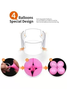 1 Pack Of 30 Balloon Clips For Balloon Arch, Transparent Balloon Rings For Balloon Decorating, Convenient Balloon Flower Clips For Birthday Decorations, Suitable For Balloon Arches,Christmas