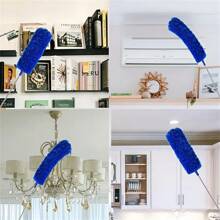 2/3/4/6pcs Microfiber Duster Set, Extendable Feather Duster Handle, Reusable Flexible Cleaning Duster, Lightweight And Washable, Suitable For Ceiling Fan, Car - Multicolor - View 9