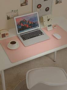 1 st. Grote waterdichte leren bureau-onderlegger - antislip, effenkleurige muismat en toetsenbordbeschermer, muismat, bureau-onderlegger, laptoponderlegger, gaming-toetsenbordonderlegger, tafelonderlegger, bureau-onderlegger, extra grote vuilafstotende, waterdichte geavanceerde computeronderlegger voor oogverzorging op kantoor, eenvoudige effenkleurige muismat, desktopredder, waterdicht vuilafstotend, afneembaar, hittebestendig, niet bang voor hoge temperaturen, waterdicht en vuilafstotend, geen kreukels en geen velvorming