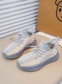 Breathable Sneakers For Kids, Fashionable Casual Sneakers, Spring/Fall - Grey - View 5