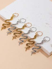 6件套万圣节装饰男女合金花朵吊坠假发头饰散头饰辫子发扣街头甜美酷辣妹风格头饰个性时尚朋克街拍辫子头饰 - 彩色 - 查看 6