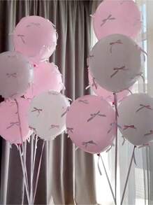92 stuks/set De combinatie van witte en roze latex ballonnen en strikken kan worden gecombineerd met eenvoudige decoraties in Boheemse stijl met linten voor verjaardagen, bruiloften, feesten, geslacht onthullende decoraties, Hawaiiaanse feesten, badfeestjes, verschillende feestdecoraties