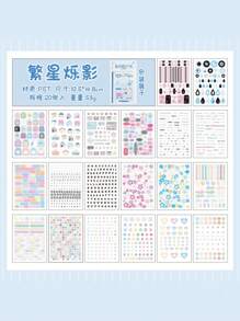 Set de 900 piezas de pegatinas de papelería kawaii, vintage y con diseños de animales y pasteles, para decoración de diarios y manualidades - Multicolor - Ver 10