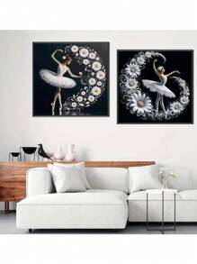 DIY Diamond Painting Kit, Daisy Ballerina Figure Series 5D Diamond Art Set, Suitable For Adult Beginners, Diamond Painting Art And Craft Home Wall Decor, 15.8*15.8in