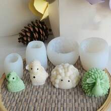 1 pièce/4 pièces Moule en silicone en forme de mouton pour chocolat, moule à gâteau et biscuit DIY, moule à bonbons et gelée de chèvre, moule de décoration fait à la main pour savon, bougie en cire et gâteau