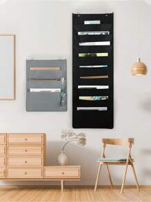 1pc Multi-Layer Hanging Storage - Wall Mounted Magazine, Book And Other Material Holder, Space Saving Essential, Washable Wall-Mounted File/Magazine Rack, Suitable For Office And Home Use - Multicolor - View 6