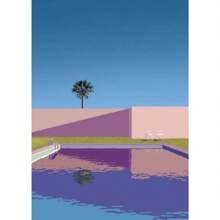 1pc Japan Beach City Summer Hiroshi Nagai Vaporwave Prints Posters Wandkunst Canvas Schilderij Nordic Wandfoto's Woonkamer Decor Geen Lijst