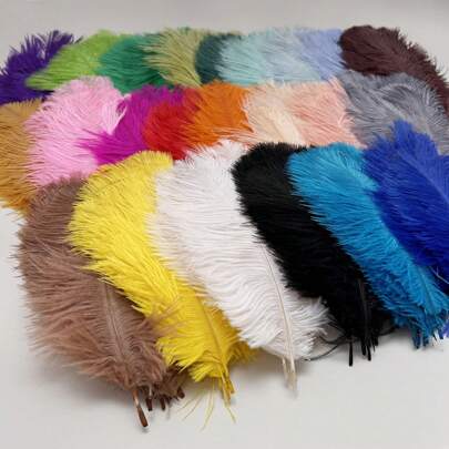 10pcs Artificial Ostrich Feathers 15-20cm For Jewelry Making Plumas DIY Wedding Home Decoration Plumes Table Centerpiece Crafts Clothes Accessories Cake Decoration