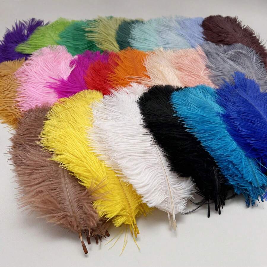 10 Stücke künstliche Straußenfedern, 15-20cm Länge, geeignet für Schmuckherstellung, DIY Hochzeitsdekoration für Zuhause, Tischdekoration, Basteln, Bekleidungszubehör, Tortendekoration und mehr.