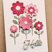 1 pieza Troquelado de metal en forma de flor, troquelado de metal 2024 para la elaboración de tarjetas de papel, scrapbooking, tarjetas DIY, álbumes de fotos y decoraciones artesanales